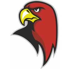 Reysa Tasarım Kırmızı Kartal Sticker  10X10 Cmrenkli Sticker
