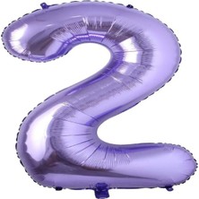 Düvenci Ticaret Mor Renk Rakam Folyo 34 Inç 76 cm