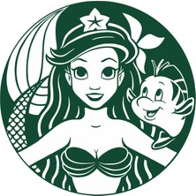 Reysa Tasarım Denizkızı Sticker 10X10 Cmrenkli Sticker
