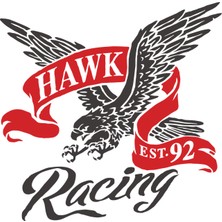 Reysa Tasarım Hawk Racing Sticker  10X10 Cmrenkli Sticker