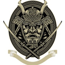 Reysa Tasarım Samuray Sticker  10X10 Cmrenkli Sticker