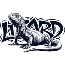 Reysa Tasarım Lizard Kertenkele Sticker 10X10 Cmrenkli Sticker