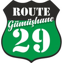 Reysa Tasarım 29 Gümüşhane Sticker 10X10 Cmrenkli Sticker