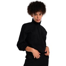Burgos Kadın Siyah Günlük Stil Sweatshirt 24KK012-SYH