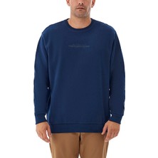 Bar Split Crew Erkek Mavi Outdoor Sweatshirt CS0274-466