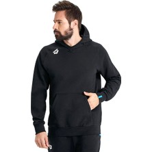 Team Hooded Sweat Panel Erkek Siyah Günlük Stil Sweatshirt 004904500