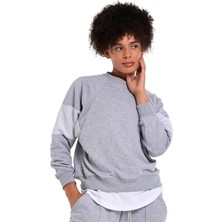 Huesca Kadın Gri Günlük Stil Sweatshirt 24KK006-GRI