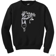 Crows Gate Graffiti Istanbul Siyah Sweatshirt
