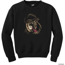 Crows Gate Aslan Kovboy Siyah Sweatshirt