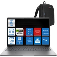 Hp Zbook Power G11 Ultra 9 185H 64GB 4tb SSD 8GB/RTXA2000 16" Wuxga Windows 11 Pro Z5G4B9ESP02 + Zettaçanta