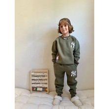 Jolly Kids Erkek Çocuk Yazı Baskılı Sweatshirt Takım