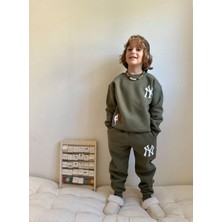 Jolly Kids Erkek Çocuk Yazı Baskılı Sweatshirt Takım