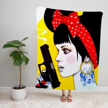 Ejoya Modern Desenli Polar Tv Battaniyesi 90606