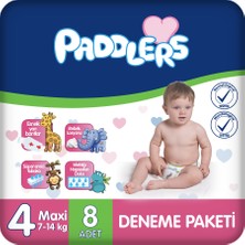 Paddlers Bebek Bezi 4 Numara Maxi 8'li (8-19 Kg) Deneme Paketi