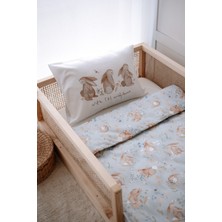 Nou Tavşanlı  Organik Tek Kişilik Nevresim Takımı (160X220) - Rabbit Garden