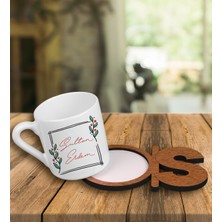 Ejoya Kişiye Özel Türk Kahvesi Fincanı ve Harfli Fincan Altlığı 101443