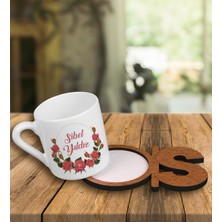 Ejoya Kişiye Özel Türk Kahvesi Fincanı ve Harfli Fincan Altlığı 101275