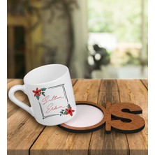 Ejoya Kişiye Özel Türk Kahvesi Fincanı ve Harfli Fincan Altlığı 101438