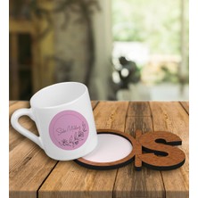 Ejoya Kişiye Özel Türk Kahvesi Fincanı ve Harfli Fincan Altlığı 101166