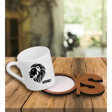 Ejoya Kişiye Özel Türk Kahvesi Fincanı ve Harfli Fincan Altlığı 101200