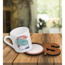 Ejoya Kişiye Özel Türk Kahvesi Fincanı ve Harfli Fincan Altlığı 101428