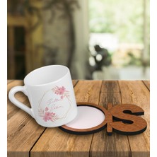 Ejoya Kişiye Özel Türk Kahvesi Fincanı ve Harfli Fincan Altlığı 101342