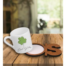 Ejoya Kişiye Özel Türk Kahvesi Fincanı ve Harfli Fincan Altlığı 101289