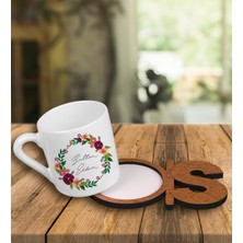 Ejoya Kişiye Özel Türk Kahvesi Fincanı ve Harfli Fincan Altlığı 101312