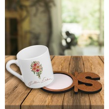 Ejoya Kişiye Özel Türk Kahvesi Fincanı ve Harfli Fincan Altlığı 101466