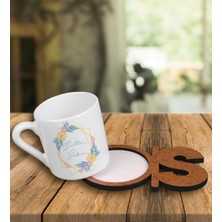 Ejoya Kişiye Özel Türk Kahvesi Fincanı ve Harfli Fincan Altlığı 101367