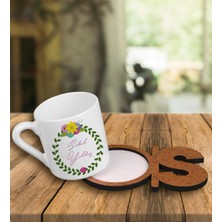Ejoya Kişiye Özel Türk Kahvesi Fincanı ve Harfli Fincan Altlığı 101304