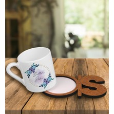 Ejoya Kişiye Özel Türk Kahvesi Fincanı ve Harfli Fincan Altlığı 101337