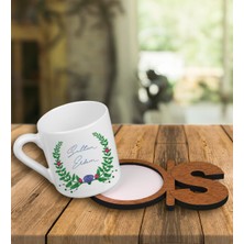 Ejoya Kişiye Özel Türk Kahvesi Fincanı ve Harfli Fincan Altlığı 101310