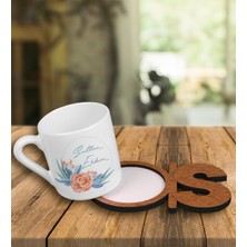 Ejoya Kişiye Özel Türk Kahvesi Fincanı ve Harfli Fincan Altlığı 101387