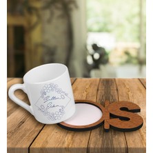 Ejoya Kişiye Özel Türk Kahvesi Fincanı ve Harfli Fincan Altlığı 101359