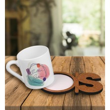 Ejoya Kişiye Özel Türk Kahvesi Fincanı ve Harfli Fincan Altlığı 101429