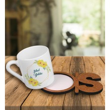 Ejoya Kişiye Özel Türk Kahvesi Fincanı ve Harfli Fincan Altlığı 101270