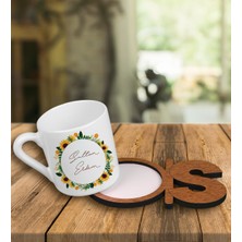 Ejoya Kişiye Özel Türk Kahvesi Fincanı ve Harfli Fincan Altlığı 101315