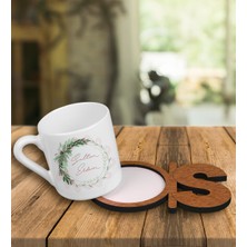 Ejoya Kişiye Özel Türk Kahvesi Fincanı ve Harfli Fincan Altlığı 101395