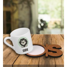 Ejoya Kişiye Özel Türk Kahvesi Fincanı ve Harfli Fincan Altlığı 101196