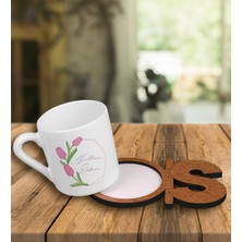 Ejoya Kişiye Özel Türk Kahvesi Fincanı ve Harfli Fincan Altlığı 101280