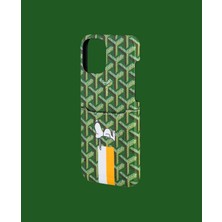 Dukkan Case Yeşil Kartlıklı Telefon Kılıfı - DK122 - Apple iPhone 16 Pro Max