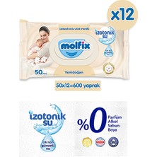 Sleepy Natural Aylık Paket Bebek Bezi 1 Numara Yenidoğan 210 Adet +Molfix Izotonik Islak Mendil Ferah Temizlik 720 Adet