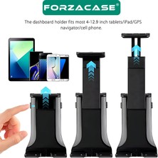 Forzacase 360 Derece Döner Araç İçi Torpido ve Cam Vantuzlu Telefon Tablet Tutucu