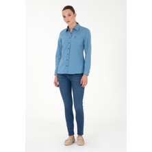 U.S. Polo Assn. Kadın Koyu Mavi Skinny High Waist Fit Jean Pantolon 50289300-DN0023