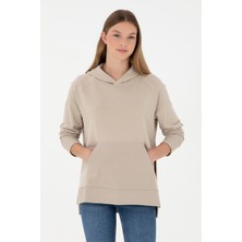 U.S. Polo Assn. Kadın Taş Kapüşonlu Sweatshirt 50296944-VR049