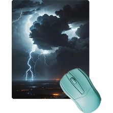 Sonic Touch Sonictouch Göklerin Ay Yıldızı Şimşek Temalı Kaydırmaz Gaming Oyuncu Dikişsiz Mouse Pad 17X21CM