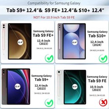 Fogy Samsung Galaxy Tab S10+ Plus SMX820 Case Kalem Bölmeli Tam Kılıp Kılıfı