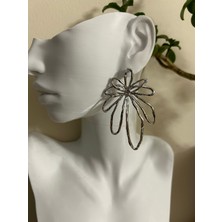 Lune Dor Accessories Modern Büyük Yıldız Silver Küpe