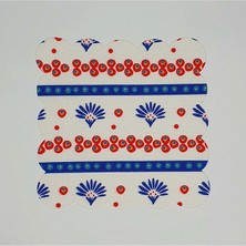 Deco Soyut Boncuk Desenli Dijital Baskılı Lazer Kesimli Kokteyl Peçetesi